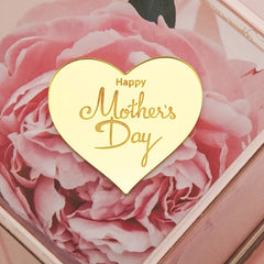 Heart "HAPPY MOTHER'S DAY" Double Font Acrylic Topper