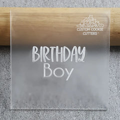 "BIRTHDAY BOY 142 DEBOSSER" Custom Cookie Cutter