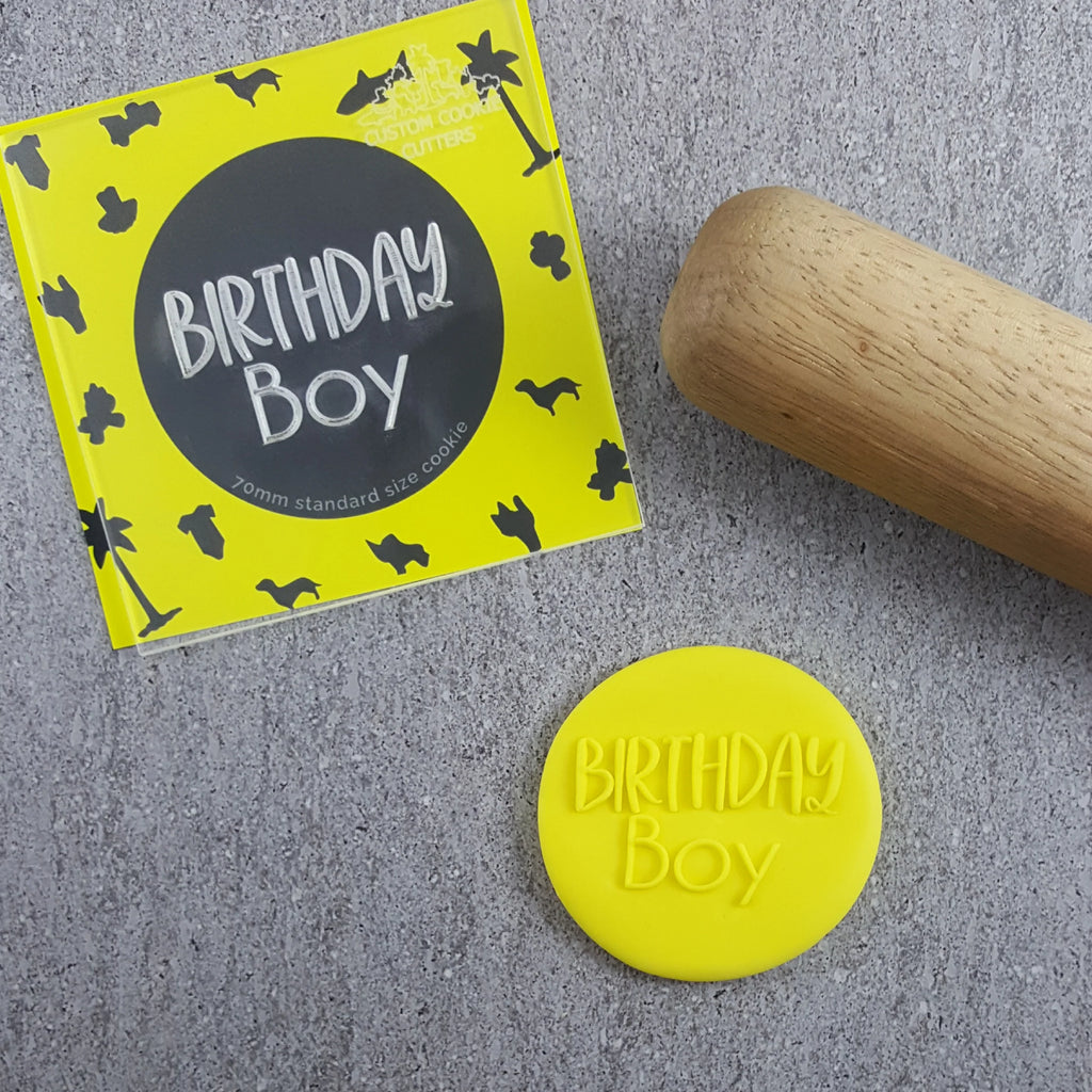 "BIRTHDAY BOY 142 DEBOSSER" Custom Cookie Cutter