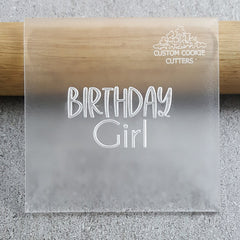 "BIRTHDAY GIRL 143 DEBOSSER" Custom Cookie Cutter