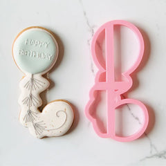 "BIRTHDAY BALLOON WITH TASSELS" Lissie Lou Cutter & Embosser