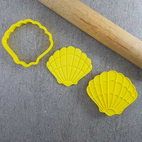 "CLAM SHELL 021 CUTTER AND DEBOSSER" Custom Cookie Cutters