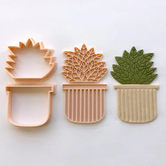 "LEAFY PLANT SET 063" Little Biskut Embosser And Cutter