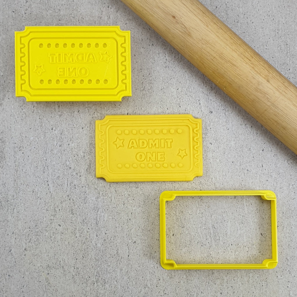 "MOVIE TICKET 096A" Cutter And Embosser Set