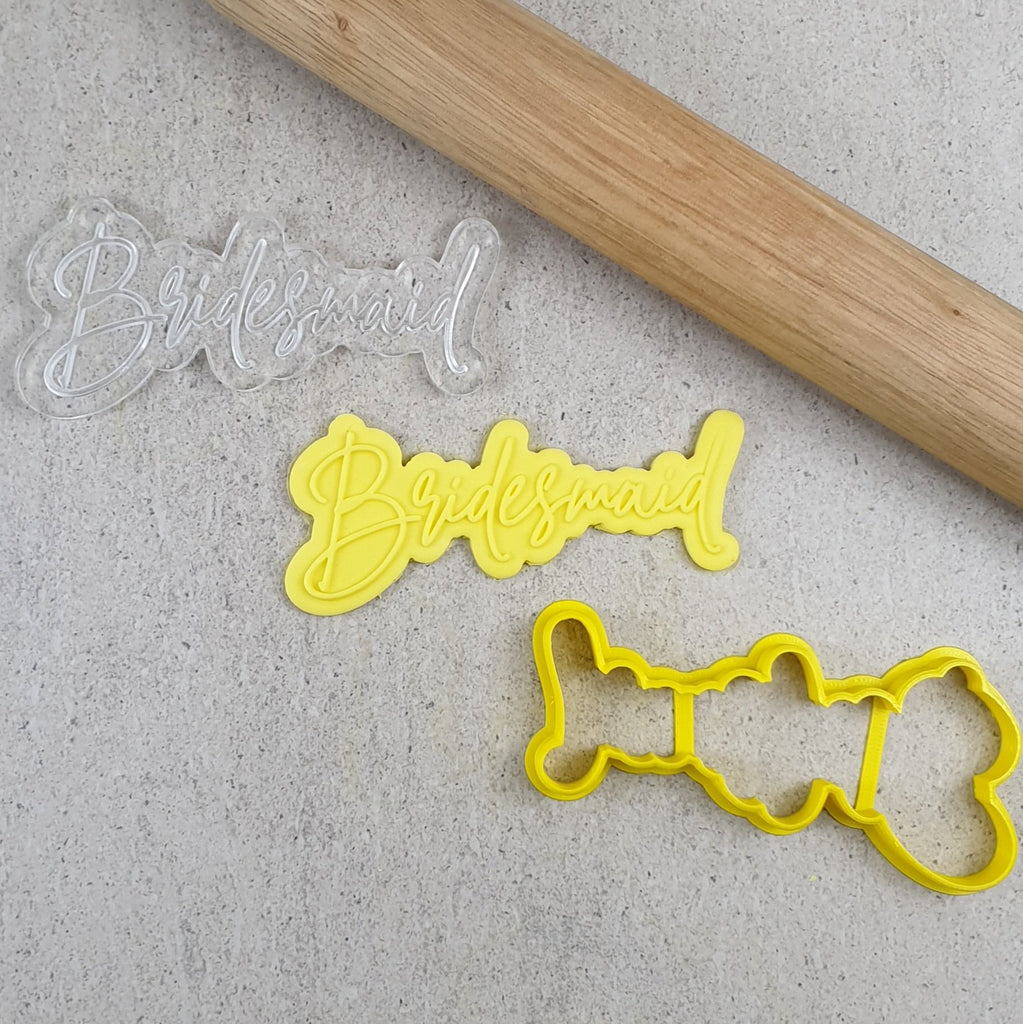 "BRIDESMAID CUTTER AND DEBOSSER 230" Custom Cookie Cutters