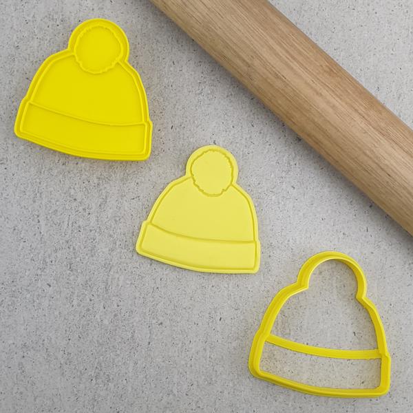 "BEANIE CUTTER AND EMBOSSER 003" Custom Cookie Cutters