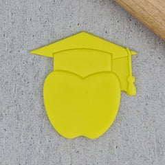 "GRADUATION APPLE CUTTER AND EMBOSSER 113 " Custom Cookie Cutters