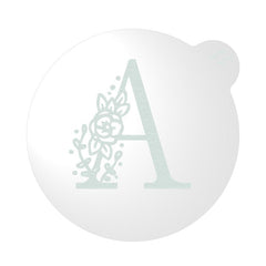 "WEDDING FLORAL INITIAL LETTER A-Z" Cookie Embosser Lissie Lou