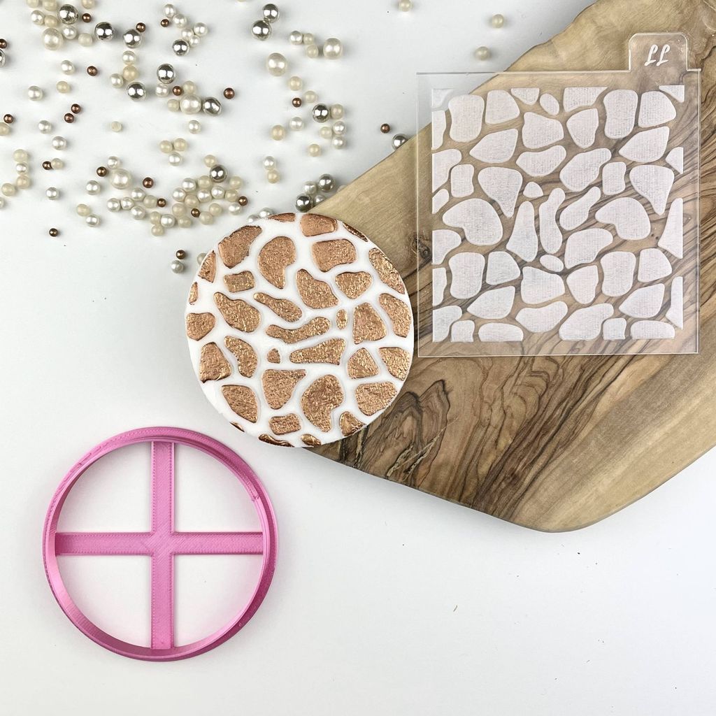 "GIRAFFE ANIMAL PRINT TEXTURE" Cookie Embosser Lissie Lou