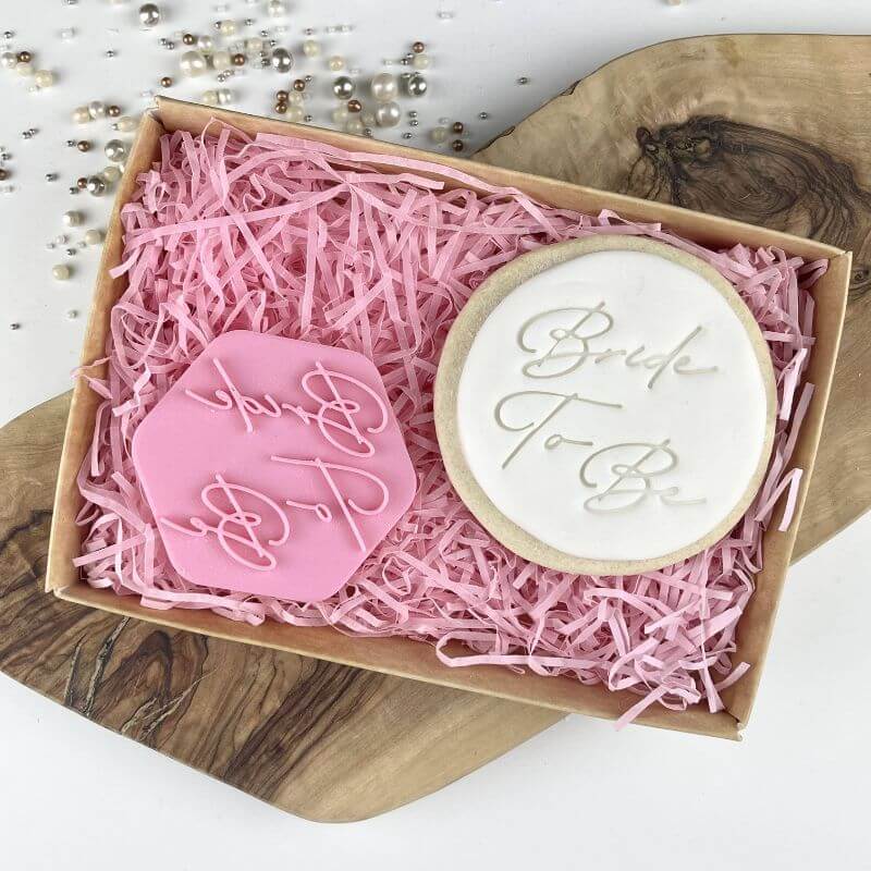 "BRIDE TO BE IN DELICATE FONT" Cookie Stamp Lissie Lou