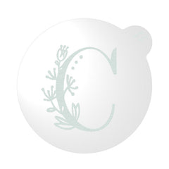 "WEDDING FLORAL INITIAL LETTER A-Z" Cookie Embosser Lissie Lou
