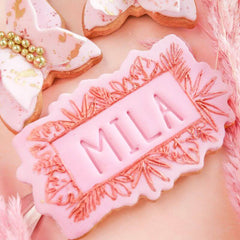 "TROPICAL FLOWERS BANNER " Lissie Lou Cutter & Embosser