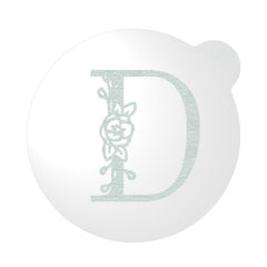 "WEDDING FLORAL INITIAL LETTER A-Z" Cookie Embosser Lissie Lou