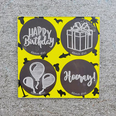 "HAPPY BIRTHDAY MINI DEBOSSER 2001" Custom Cookie Cutter