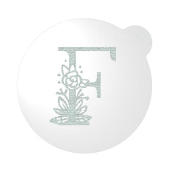 "WEDDING FLORAL INITIAL LETTER A-Z" Cookie Embosser Lissie Lou
