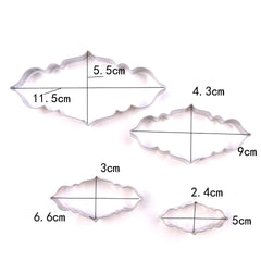 Set Of 4 MINI Oval Plaque Cutters Design 1