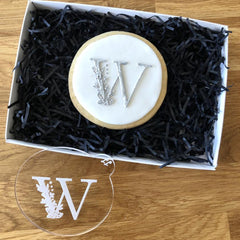 "WEDDING FLORAL INITIAL LETTER A-Z" Cookie Embosser Lissie Lou