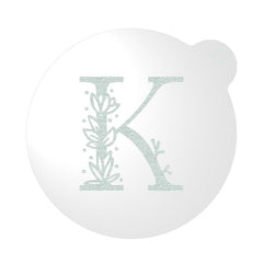 "WEDDING FLORAL INITIAL LETTER A-Z" Cookie Embosser Lissie Lou