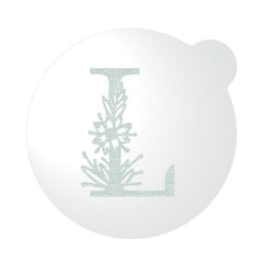 "WEDDING FLORAL INITIAL LETTER A-Z" Cookie Embosser Lissie Lou