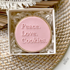 "PEACE LOVE COOKIES 118" Little Biskut Debosser