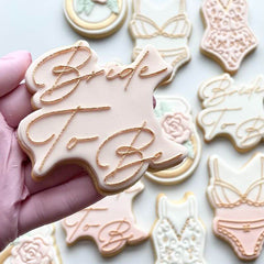 "BRIDE TO BE IN DELICATE FONT" Lissie Lou Cutter & Embosser