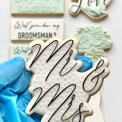 "MR & MRS IN BLUEBELL FONT" Lissie Lou Cutter & Embosser