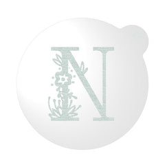 "WEDDING FLORAL INITIAL LETTER A-Z" Cookie Embosser Lissie Lou