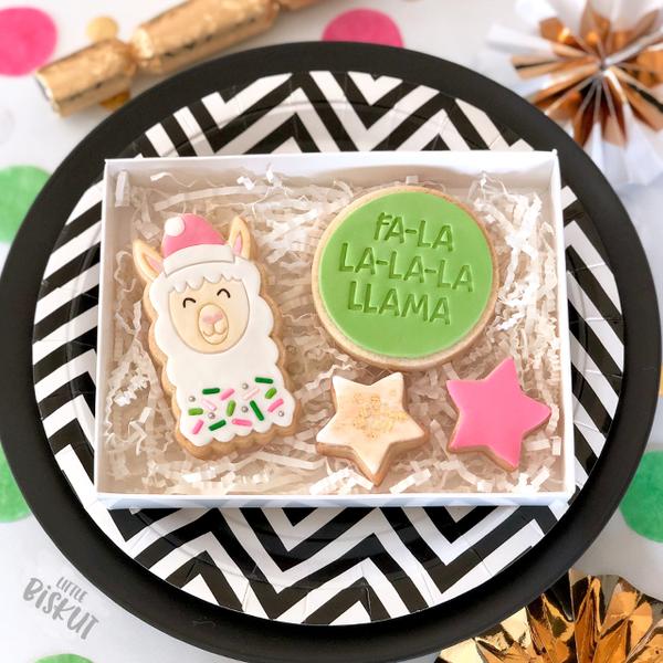 "CHRISTMAS LLAMA" Little Biskut Embosser And Cutter
