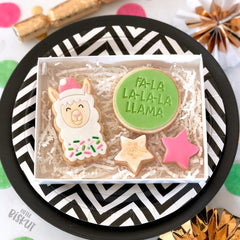 "CHRISTMAS LLAMA" Little Biskut Embosser And Cutter