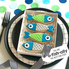 "FISH 034" Little Biskut Embosser And Cutter
