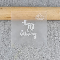 “HAPPY BIRTHDAY V2 112 DEBOSSER" Custom Cookie Cutter