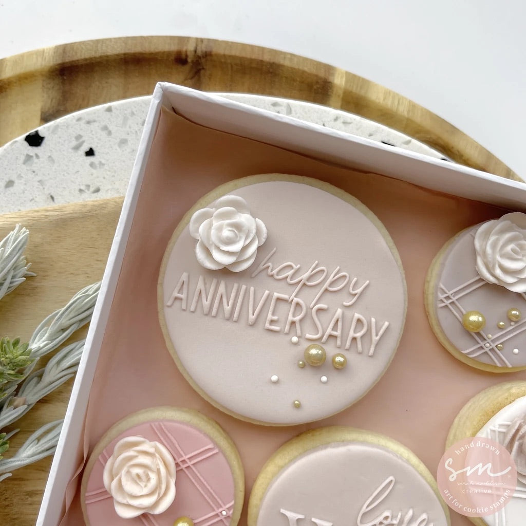 HAPPY ANNIVERSARY - Sarah Maddison Cookie Stamp