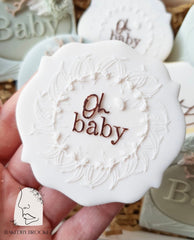 OH BABY WREATH - Sarah Maddison Cookie Stamp