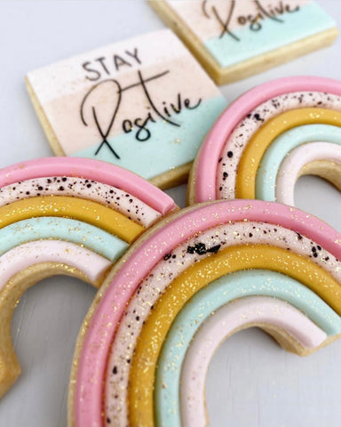 "STAY POSITIVE" Cookie Embosser Lissie Lou