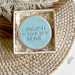 “CONGRATS ON YOUR NEW HOME 159" Little Biskut Debosser