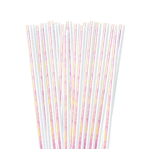 IRIDESCENT Pearl Paper Straws