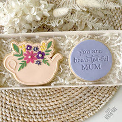 “FLOWER TEAPOT 092" Little Biskut Cutter And Debosser