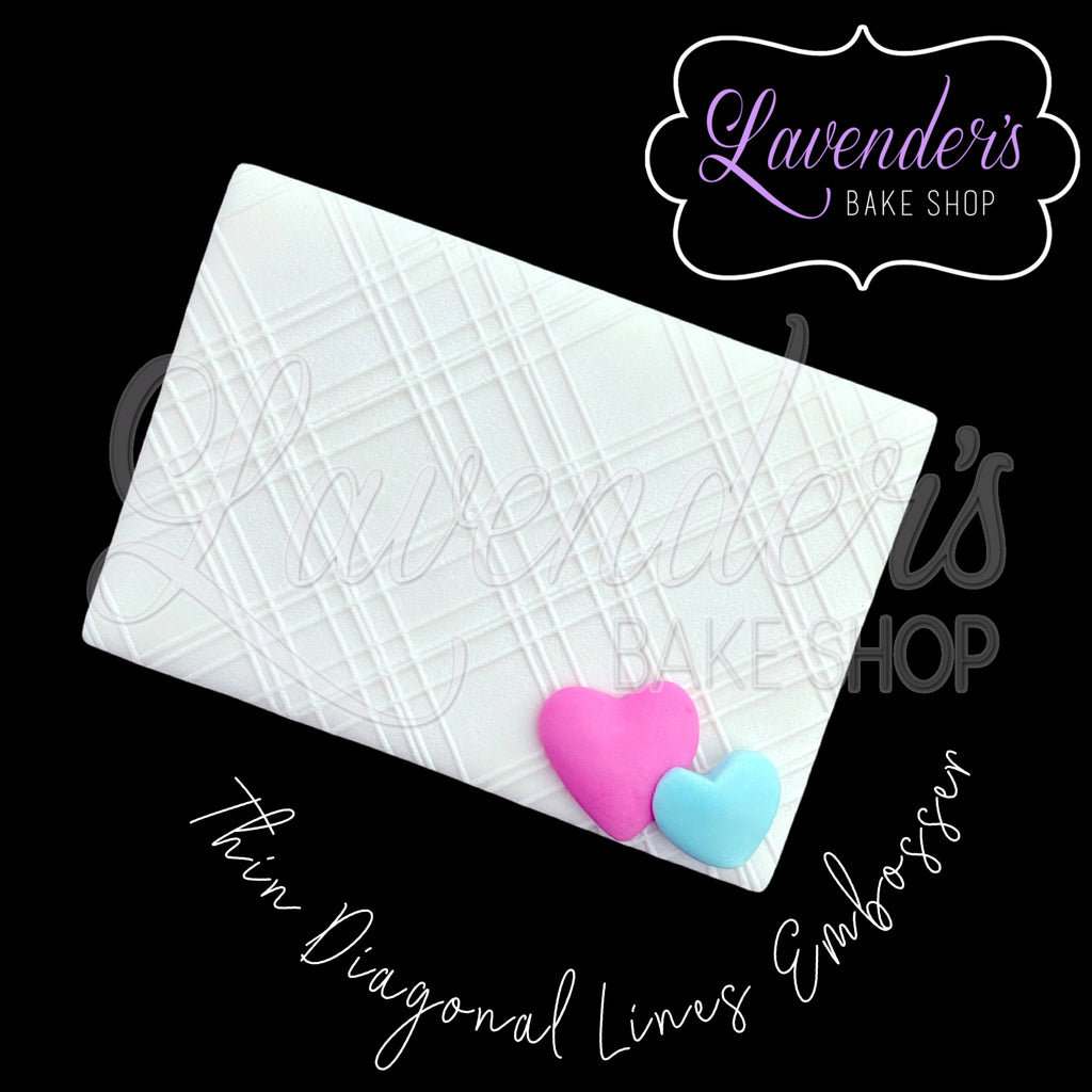 THIN DIAGONAL LINES LBS Embosser