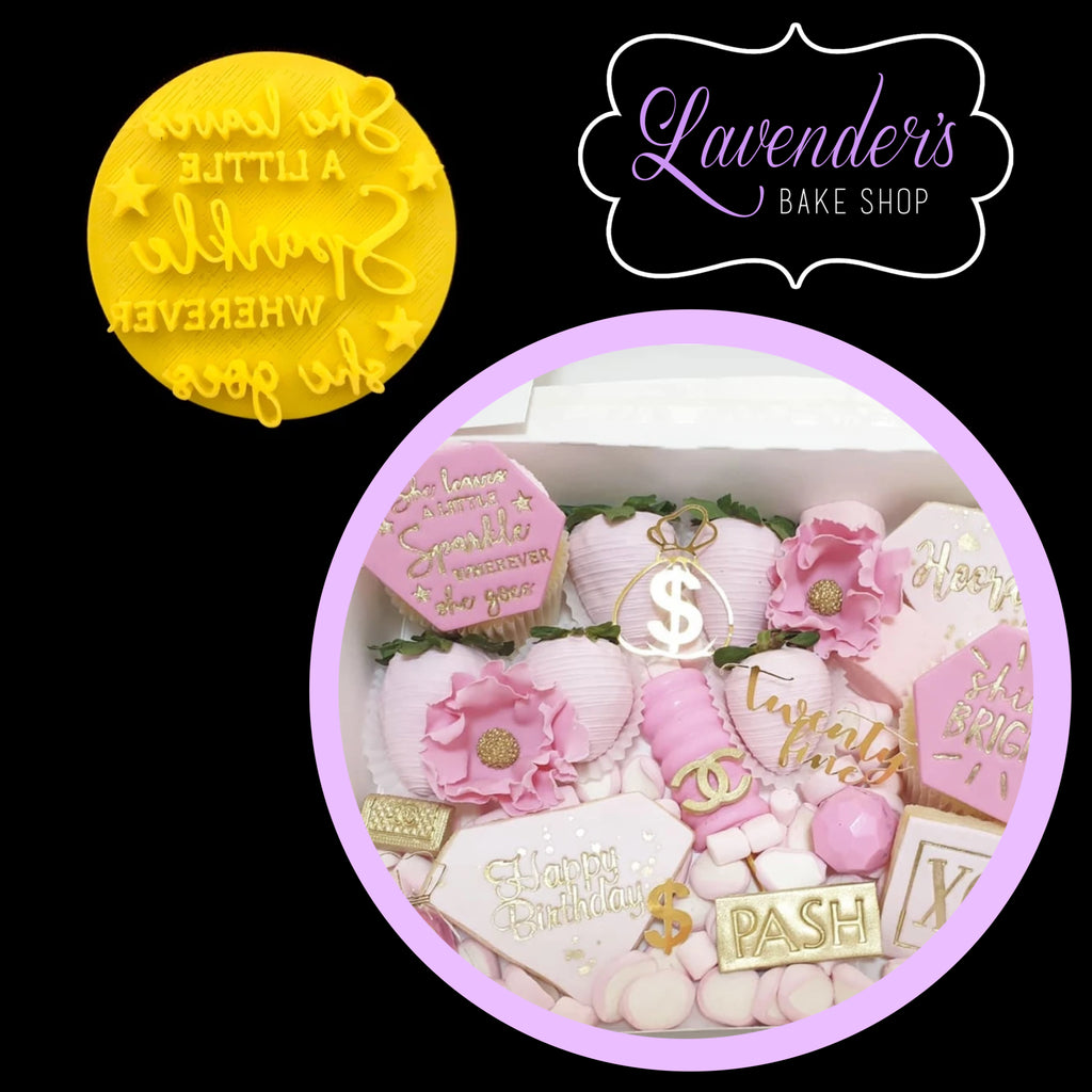 “SHE LEAVES A LITTLE SPARKLE 015" Embosser