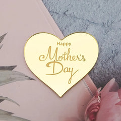 Heart "HAPPY MOTHER'S DAY" Double Font Acrylic Topper