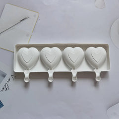 Heart Quad Popsicle Mold