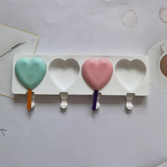 Heart Quad Popsicle Mold