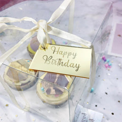 Rectangle "HAPPY BIRTHDAY" Acrylic Topper