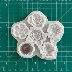 6 Vintage Open Roses