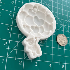 Teddy Bear Heart Balloon Bunch