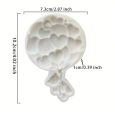 Teddy Bear Heart Balloon Bunch