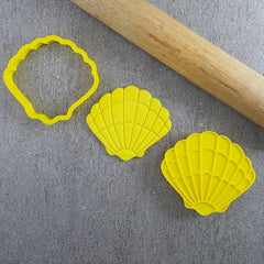 "CLAM SHELL 021 CUTTER AND DEBOSSER" Custom Cookie Cutters