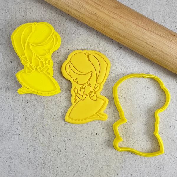 "COMMUNION GIRL CUTTER AND EMBOSSER 047G" Custom Cookie Cutters
