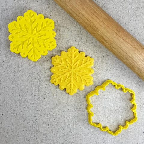 “Snowflake 045” Custom Cookie Cutter And Embosser