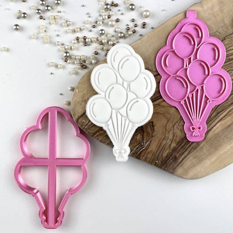 "BIRTHDAY BALLOONS" Lissie Lou Cutter & Stamp